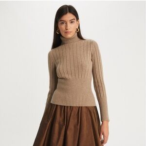 Tory Burch Ribbed Knit Turtleneck